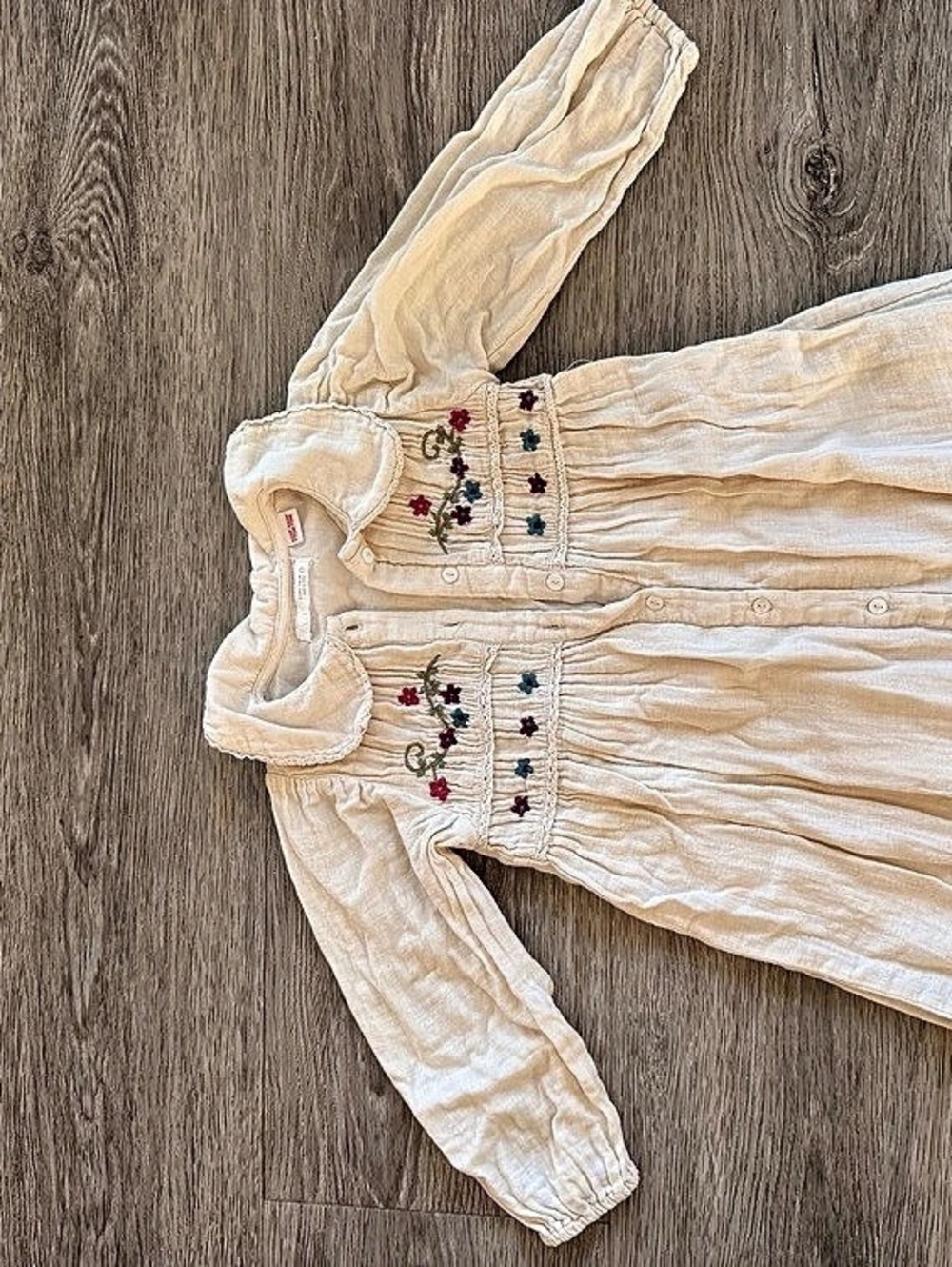 Zara Embroidered White Dress 5T